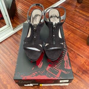 Carlos by Carlos Santana Black Heeled Sandals